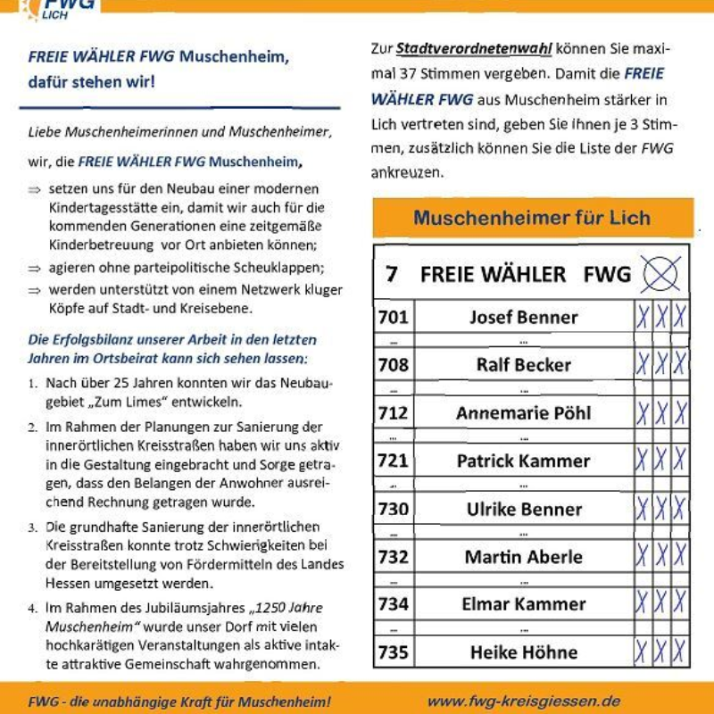 Muschenheim. Unsere Heimat. Unsere Verantwortung.