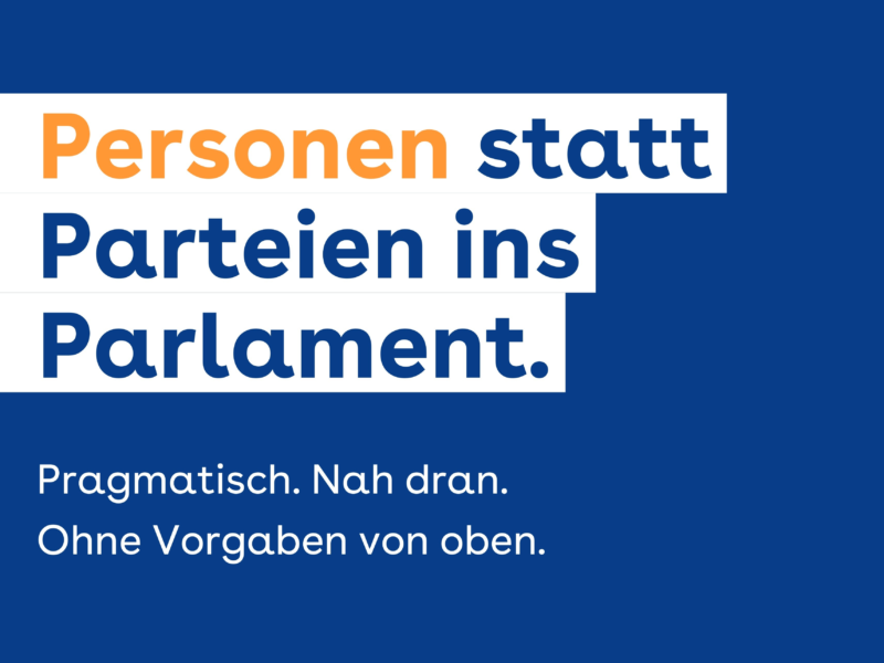 Personen statt Parteien ins Parlament