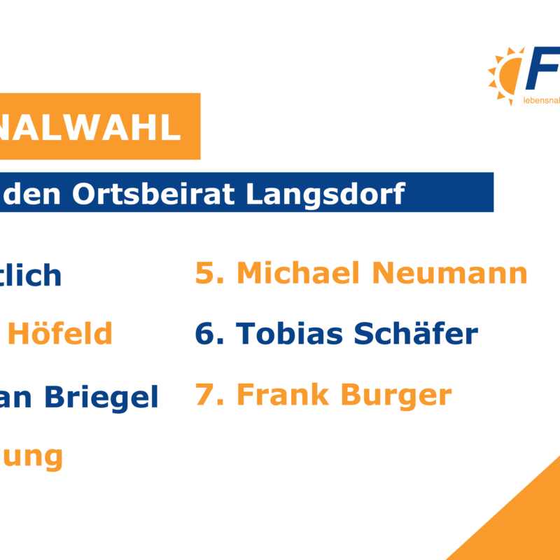 Liste der FWG Lich für den Ortsbeirat Langsdorf für die Kommunalwahl 2026
