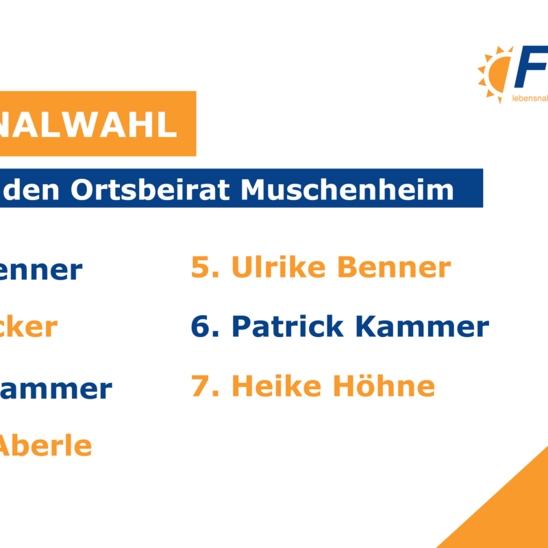 Liste der FWG Lich für den Ortsbeirat Muschenheim für die Kommunalwahl 2026
