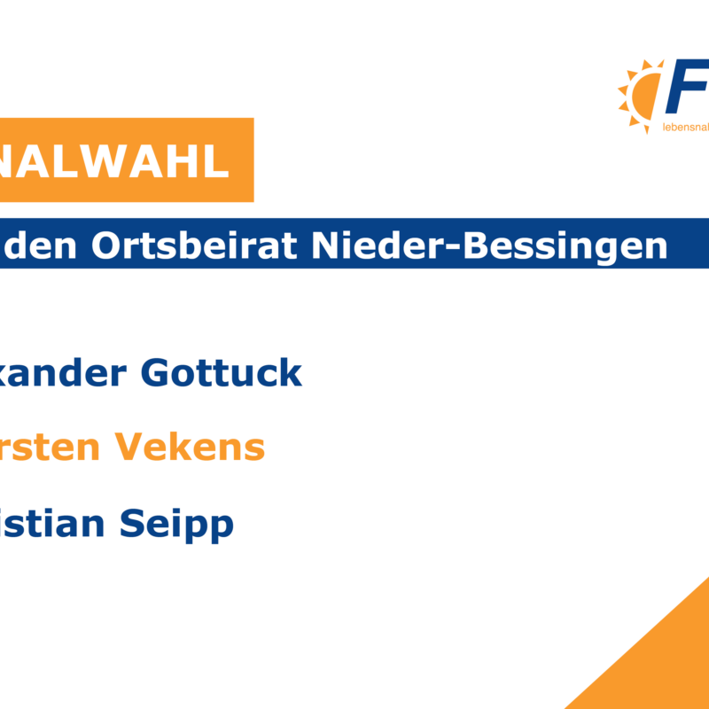 Liste der FWG Lich für den Ortsbeirat Nieder-Bessingen für die Kommunalwahl 2026