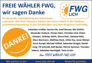 Danke für Ihr Vertrauen – Gemeinsam für Lich