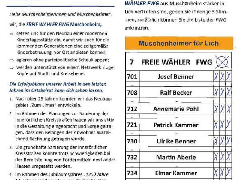 Muschenheim. Unsere Heimat. Unsere Verantwortung.