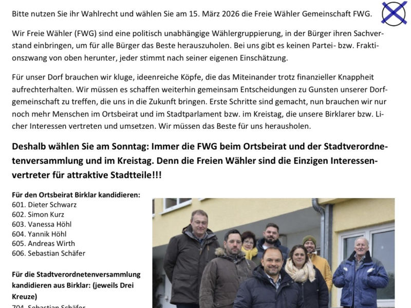 FWG Lich – Ortsverband Birklar