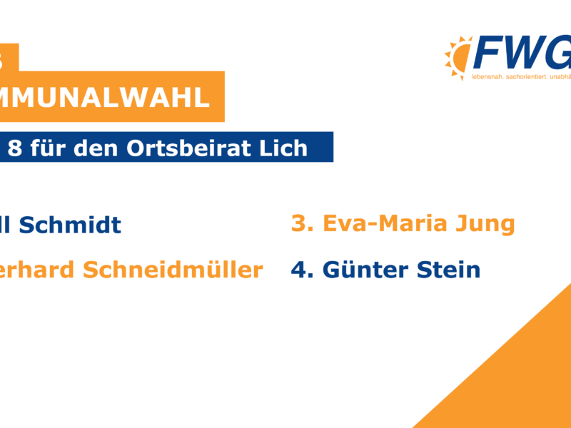 Unsere Kandidatinnen und Kandidaten – FWG Lich zur Kommunalwahl 2026